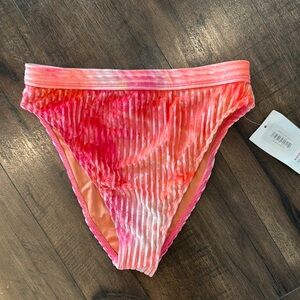 Dippin’ Daisy’s Pink Ribbed Velvet Bikini Bottom